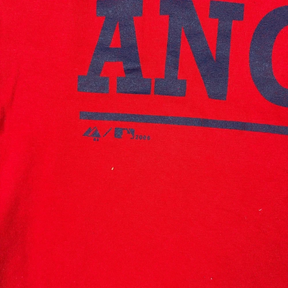 Majestic‎ Los Angeles Angels T Shirt Mens XL Red MLB Graphic Tee 2006 Y2K 00s